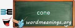 WordMeaning blackboard for cone